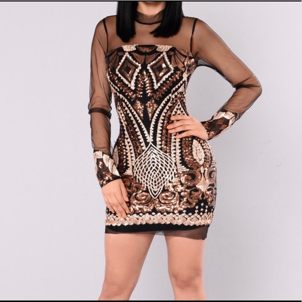 Fashion Nova Marquee Sequin  dress